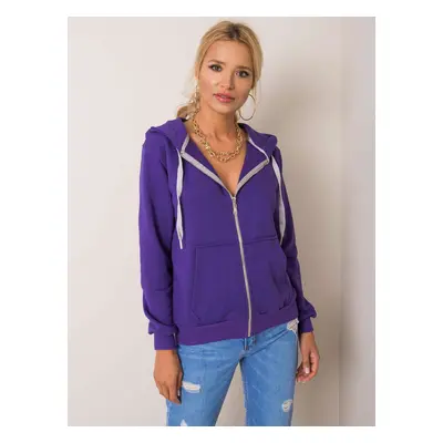 Fialová dámská mikina na zip RV-BL-5769.99P-dark purple