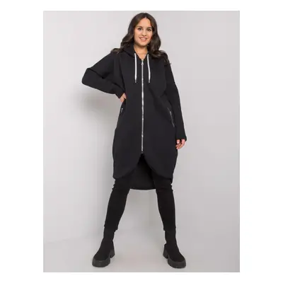 Černá dámská dlouhá mikina na zip RV-BL-5775.17X-black