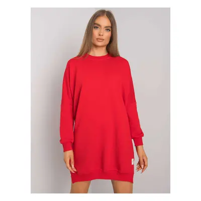 Červené mikinové oversize šaty RV-SK-7216.95-red