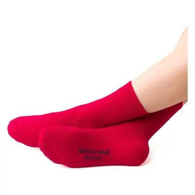 ČERVENÉ PONOŽKY Z MERINO VLNY ART.130 GC005, RED