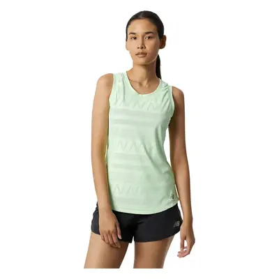 Světle zelený dámský nátělník New Balance Q Speed Jacquard Tank WT13276VSG