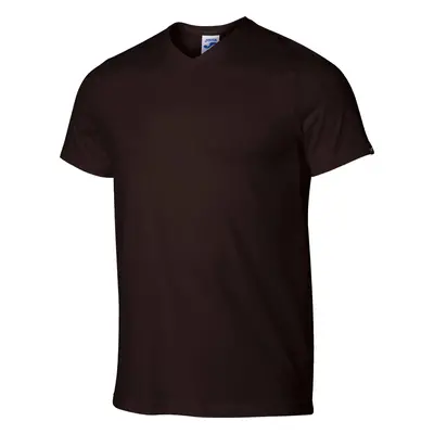 Tmavě hnědé pánské tričko Joma Versalles Short Sleeve Tee 101740-641