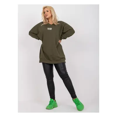 Khaki tunika se zipem na zádech -RV-TU-7278.81P-khaki