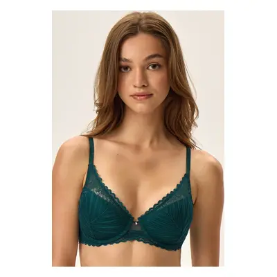 TMAVĚ ZELENÁ PUSH UP PODPRSENKA HENDERSON LADIES FLORE 41944 FLORE