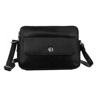 ROVICKY ČERNÁ CROSSBODY TAŠKA SE STŘÍBRNÝM KOVÁNÍM R-TSL-10-CPDM