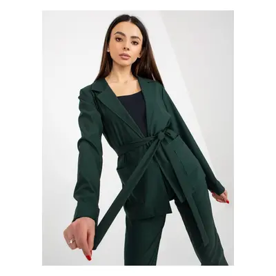 Tmavě zelené sáčko s páskem na vázání LK-MA-507798-1.15P-dark green