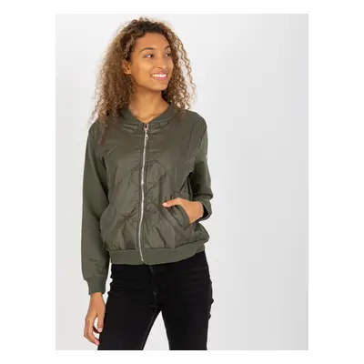 Khaki bomber mikina bez kapuce RV-BL-8225.88-khaki