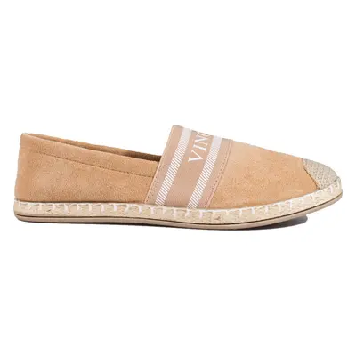 Semišové espadrilky dámské béžové Vinceza 23-2261BE