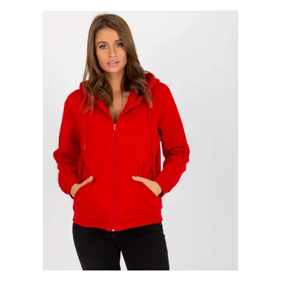 Červená mikina na zip -CT-BL-F-621087.06-red