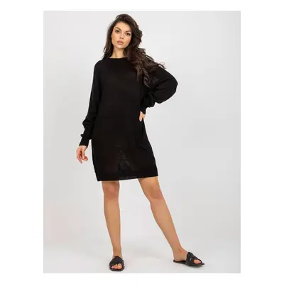 Černé svetrové oversize šaty BA-SW-9005.36P-black