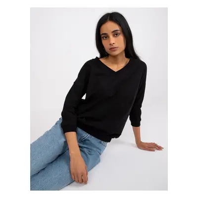 Černá basic halenka Olivia RV-BZ-7542.41X-black