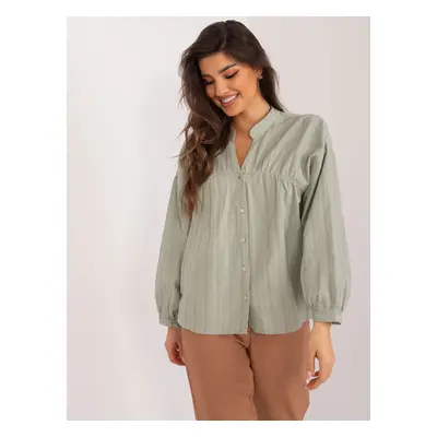 Khaki oversize bavlněná košile BP-KS-1142.21-khaki