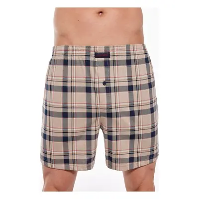 BÉŽOVÉ KÁROVANÉ BOXERKY CORNETTE COMFORT 008/280 3XL-5XL