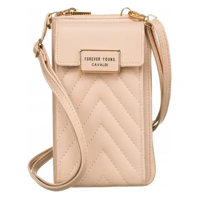 4U Cavaldi Béžová prošívaná crossbody peněženka M675 M-10