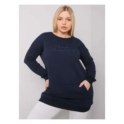 Modrá mikina s výšivkou Ciao Amour RV-BL-7094.17P-navy