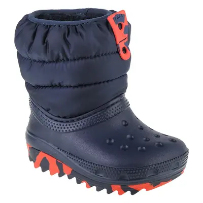 Tmavě modré chlapecké sněhule Crocs Classic Neo Puff Boot Toddler 207683-410