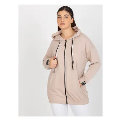 Béžová mikina ESSENTIALS -RV-BL-8277.28-beige