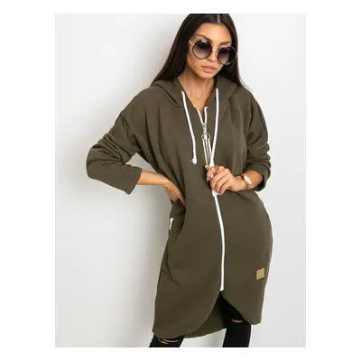 Khaki dámská dlouhá mikina RV-BL-4742.20P-khaki