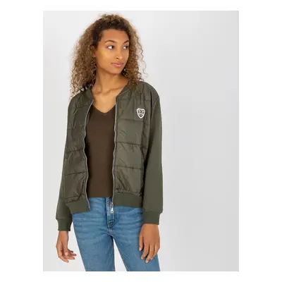 Khaki bomber mikina na zip RV-BL-8229.69P-khaki