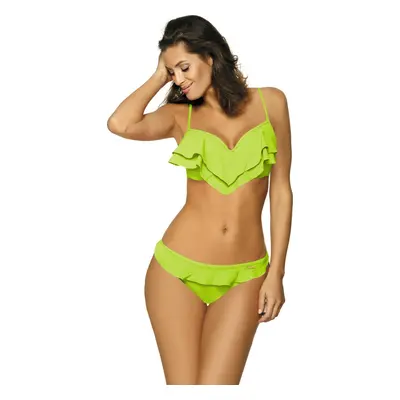 Limetkové volánkové push-up bikiny Matylda Erba M-469 (20)