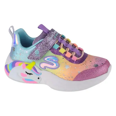 Barevné dívčí svítící tenisky Skechers S-Lights Unicorn Dreams 302311L-PRMT