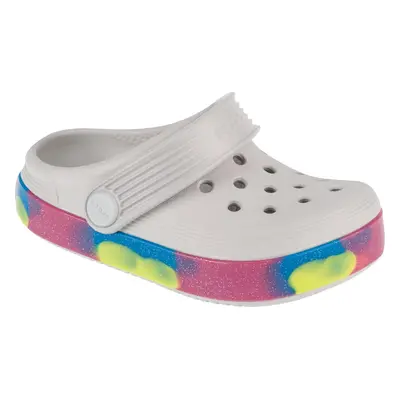 Bílé nazouváky Crocs Off Court Glitter Band Clog T 209717-1FS