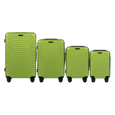 Zelená sada cestovních kufrů SEA EAGLE PC140, Set of 4 suitcases (L,M,S,XS)