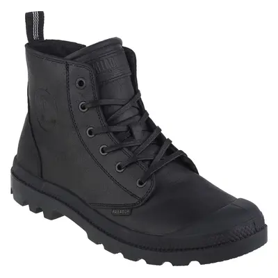 Černé kožené kotníkové boty Palladium Pampa Zip Lth Ess 76888-008-M