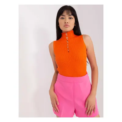 Oranžová top s rolákem -BA-BZ-2301.00P-orange