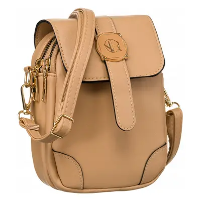 Béžová dámská crossbody kabelka s klopou R-MBV-02