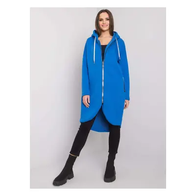 Modrá dámská dlouhá mikina na zip RV-BL-5775.17X-blue