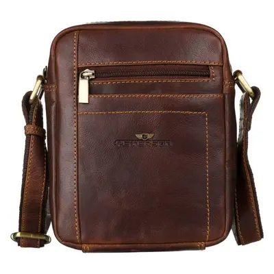 PETERSON HNĚDÁ CROSSBODY Z KŮŽE PTN TB-117-COM COGNA