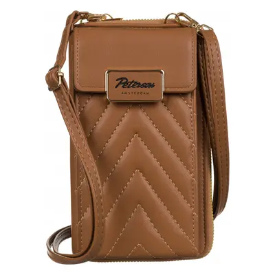 Peterson Béžová prošívaná crossbody kabelka/peněženka [DH] PTN M-10