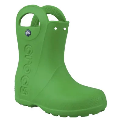 Zelené holínky CROCS Handle It Rain Boot Kids 12803-3E8