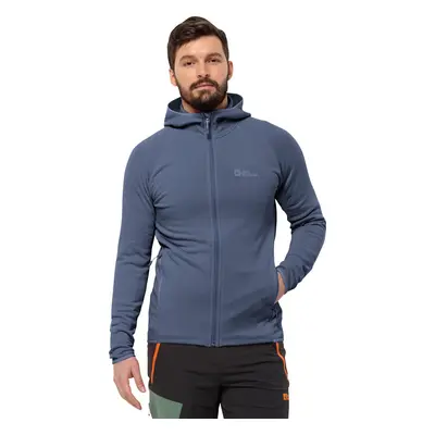 Tmavě modrá fleecová mikina Jack Wolfskin Baiselberg Hooded FZ M 1710541-1292