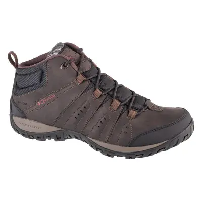 Hnědé pánské kožené boty Columbia Woodburn II Chukka WP Omni-Heat 2105171231