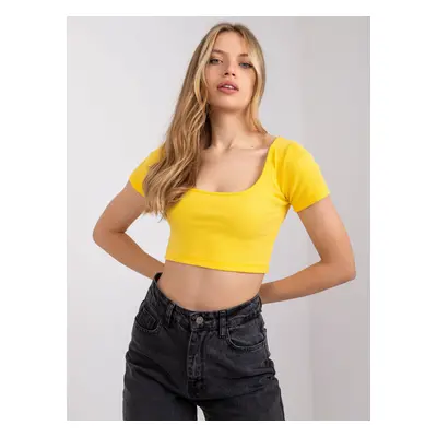 Žlutý crop top Montreal RV-TS-7537.52-yellow