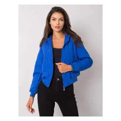 Modrý dámský pošívaný bomber EM-KR-617.55-blue