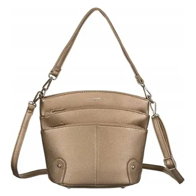 David Jones Světle hnědá crossbody kabelka se zipy F6938