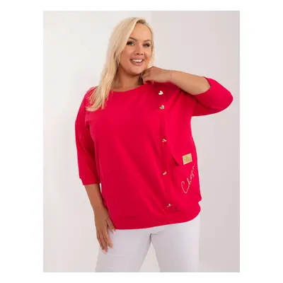 Červená halenka s ozdobnými knoflíky RV-BZ-9540.23X-red