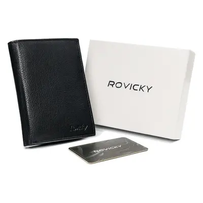 Černá pánská peněženka Rovicky N74-PZ-CCR-RFID-BLACK