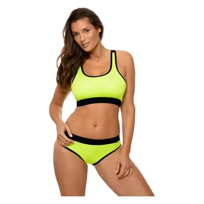 Neonově žluté bikiny s pruhem Isuel M-715 (7)