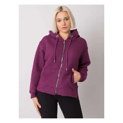 Fuchsiová dámská mikina na zip s kapucí RV-BL-7451.23-purple