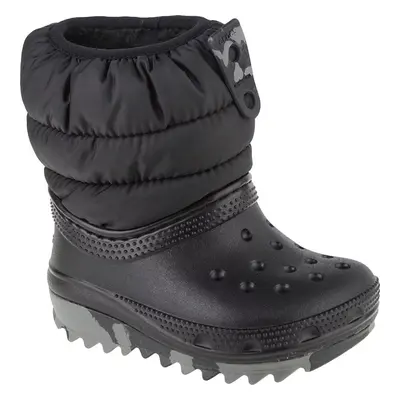 Černé dětské sněhule Crocs Classic Neo Puff Boot Toddler 207683-001