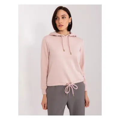 Světle růžová zkrácená mikina s kapucí D10014L02346AEN-light pink