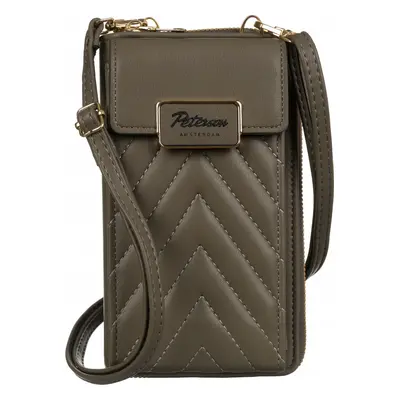 Peterson Šedá prošívaná crossbody kabelka/peněženka [DH] PTN M-10