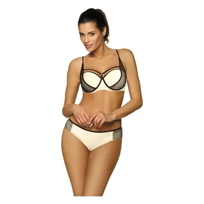 Smetanové bikiny černými lemy Charlotte Avorio M-495 (4)