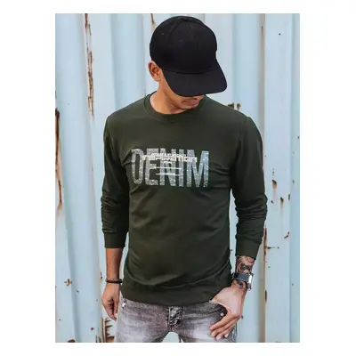 Khaki mikina s nápisem DENIM BX5358