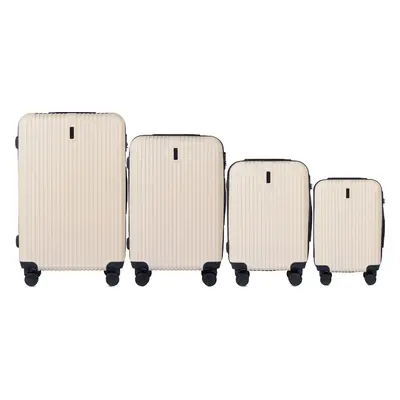 Smetanová sada 4 kufrů TR059, Luggage 4 sets (L,M,S,XS) Wings, Dirty White