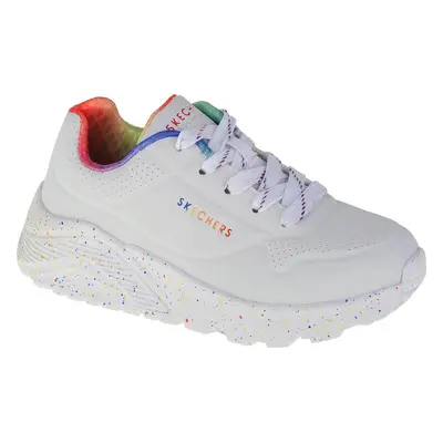 Bílé dívčí tenisky Skechers Uno Lite Rainbow Speckle 310456L-WMLT